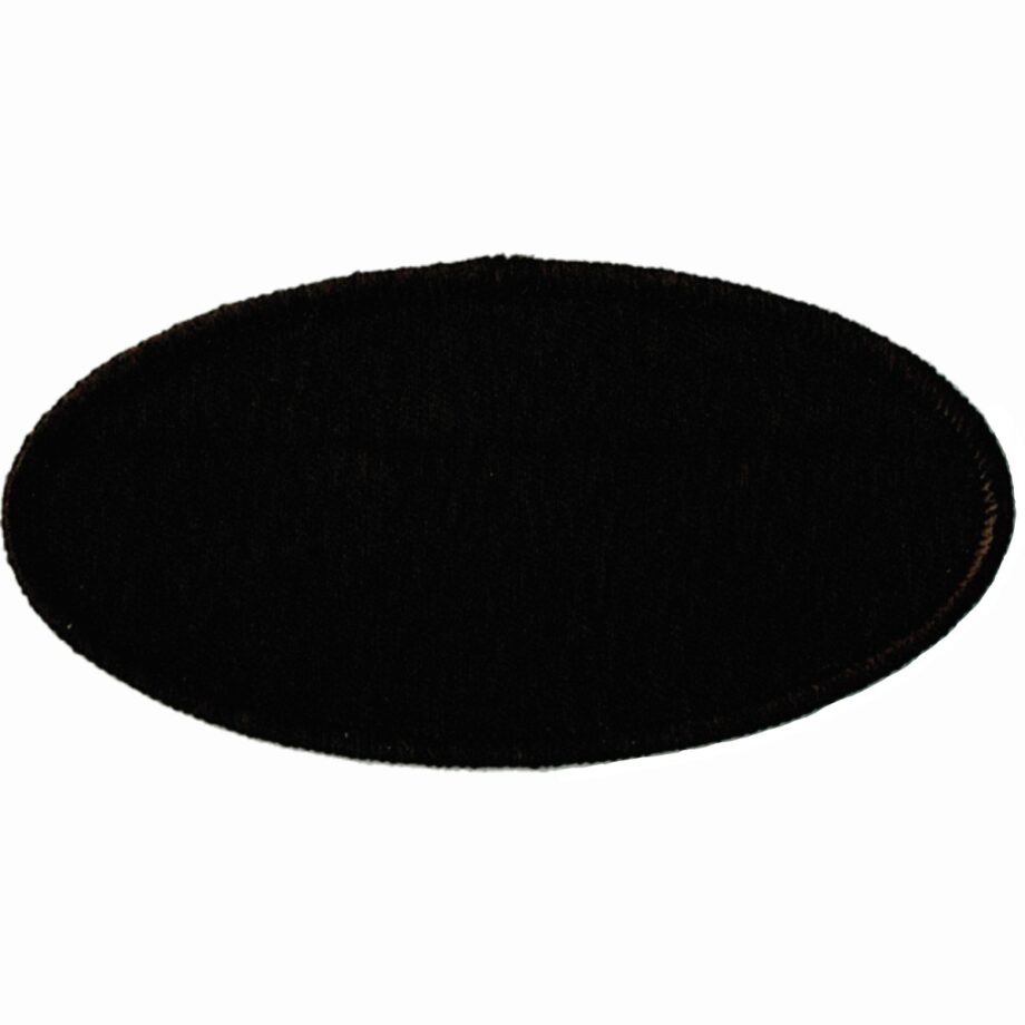 Oval-Patch-2"x4"-Black-with-Black