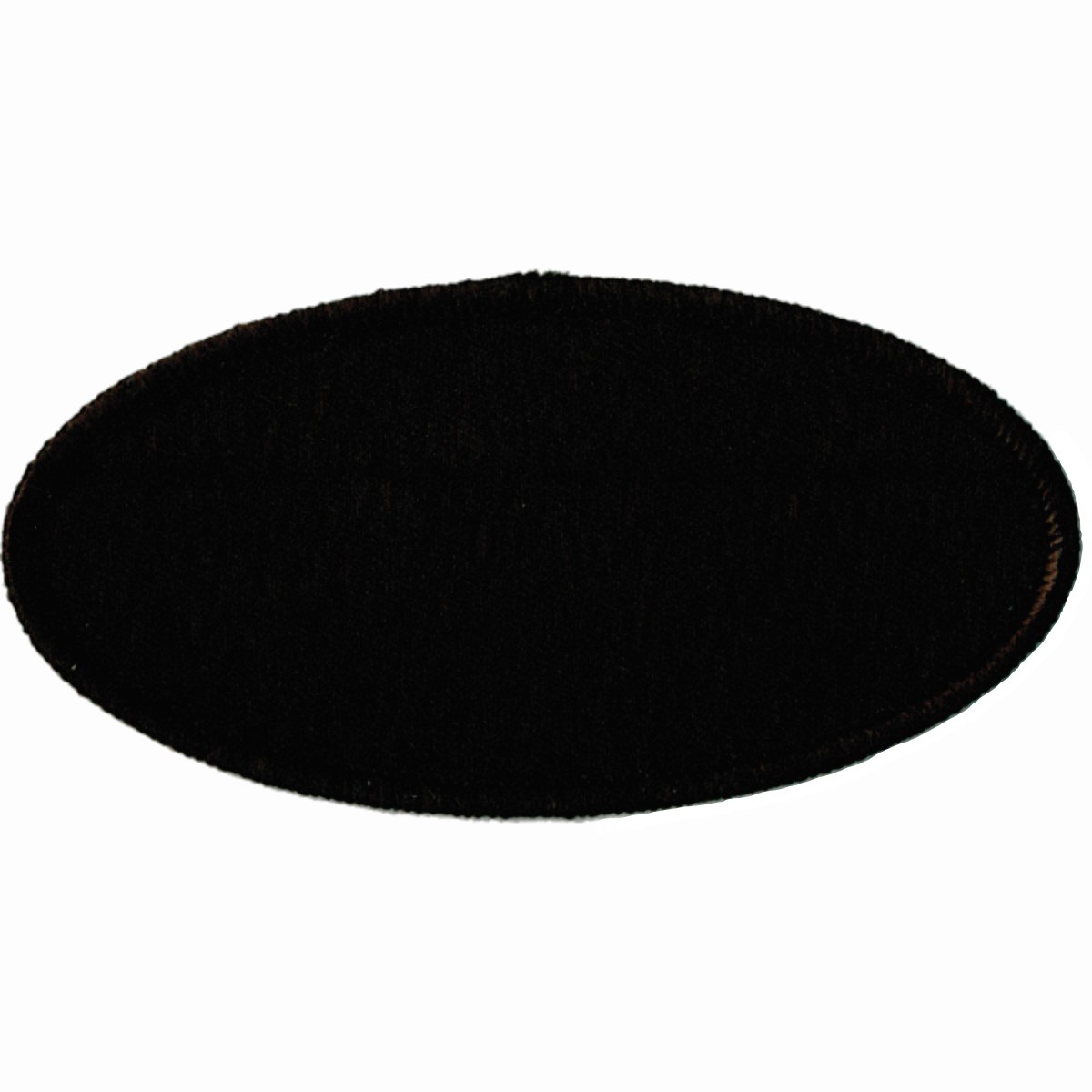 Oval Blank Patch 2 x 4 White Patch w/Black