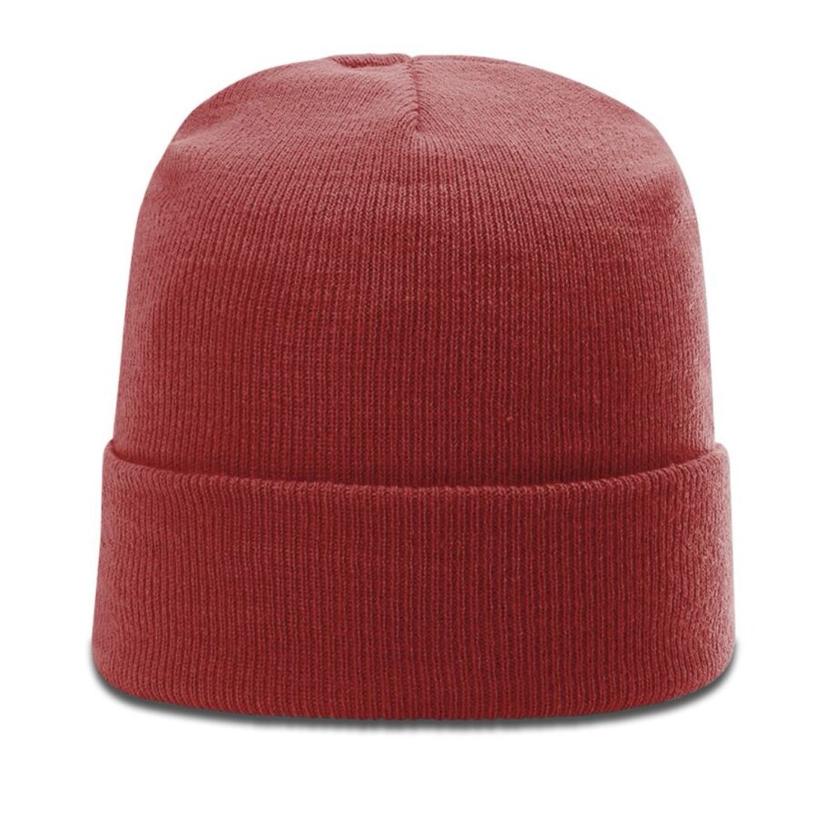 R18 Solid Knit Beanie with Cuff Cardinal