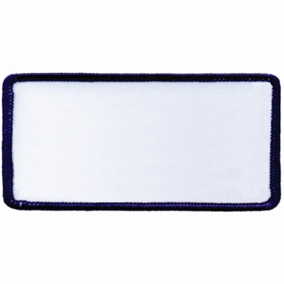 Rectangular-Patch-2"x4"-White-with-Navy