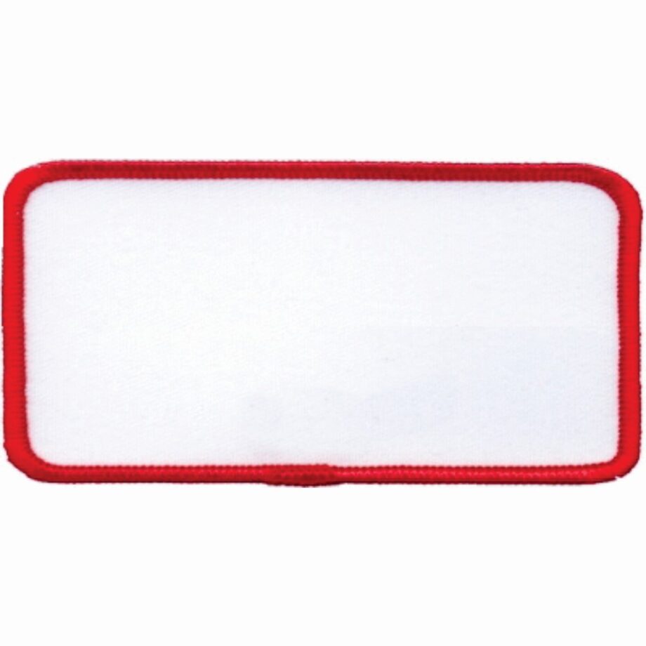 Rectangular-Patch-2"x4"-White-with-Red