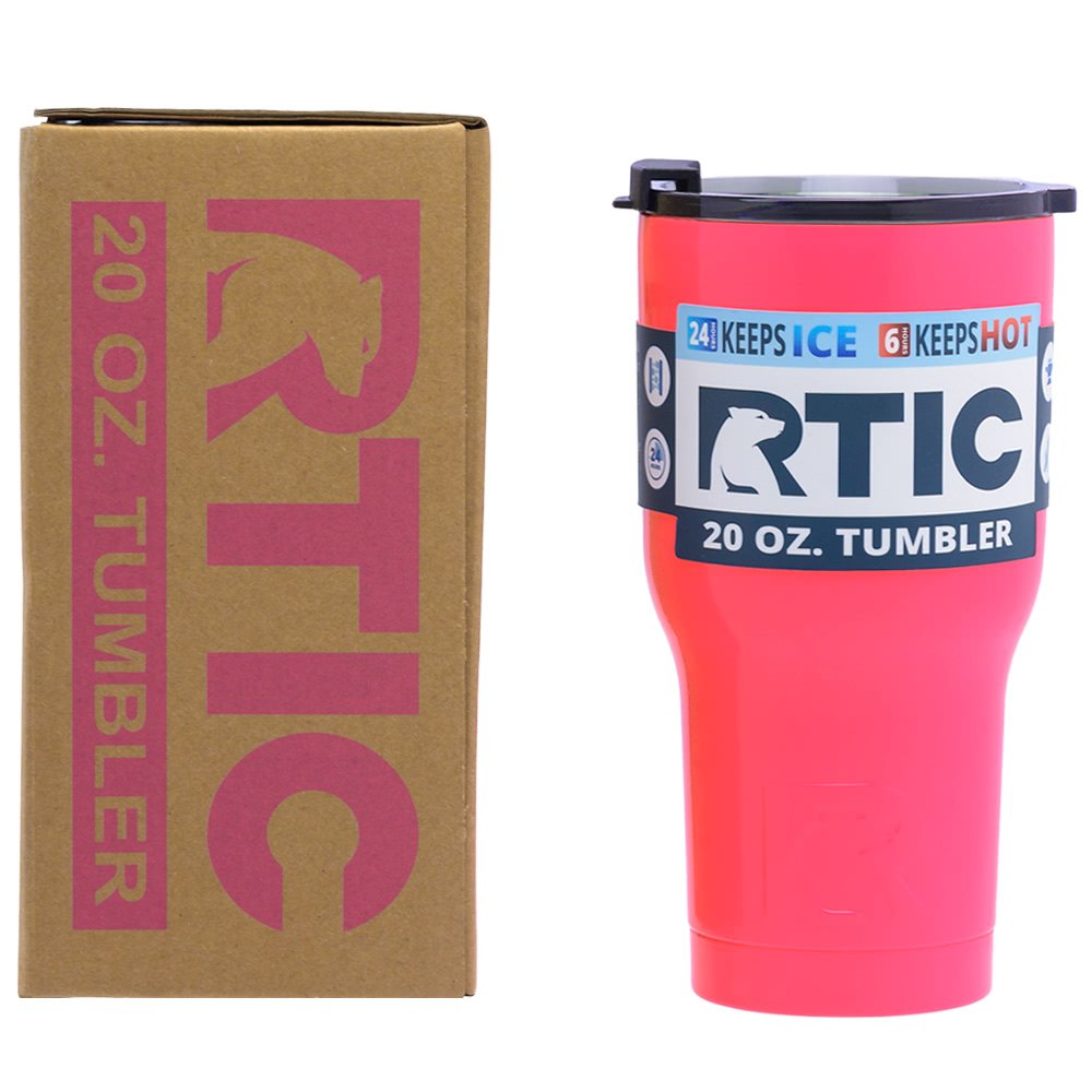NEW RTIC 20 oz Tumbler Hot Cold Double Wall Vacuum Insulated 20oz Matte  Black